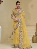 Light Mustard Pure Banarasi Tuscany Saree